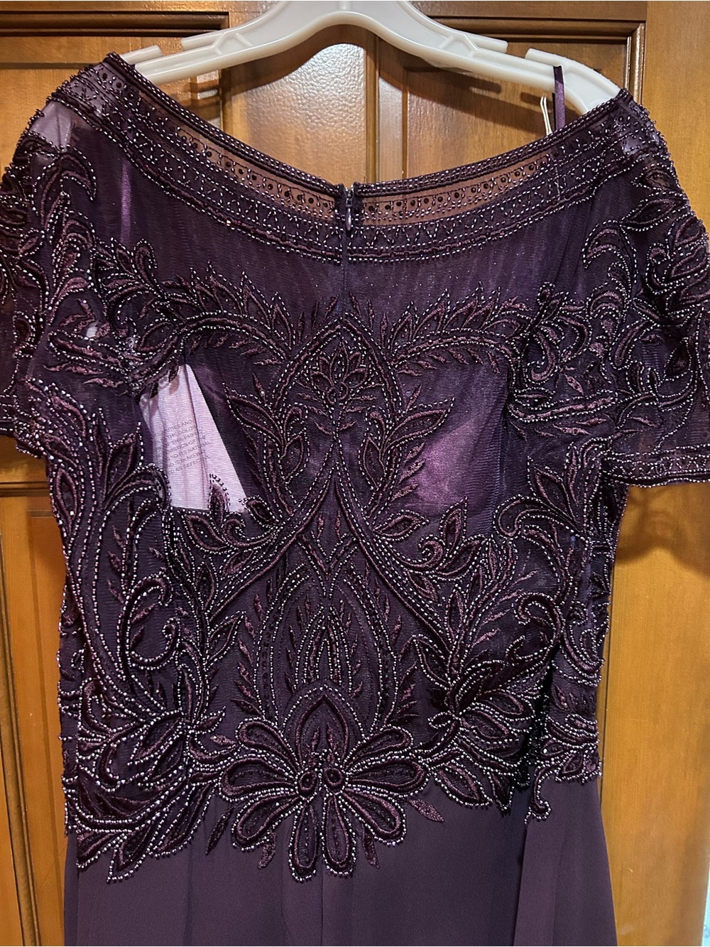Stunning Plum Beaded Formal Dress - Picture 4 of 7